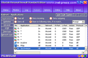 Filseclab Personal Firewall 2.5